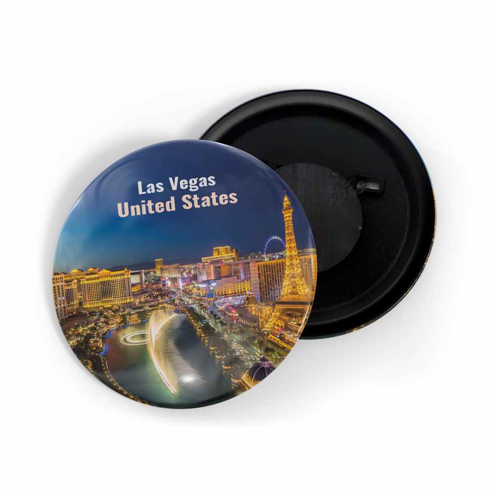 dhcrafts Fridge Magnet Multicolor Famous Tourist Place Las Vegas United States Glossy Finish Design Pack of 1